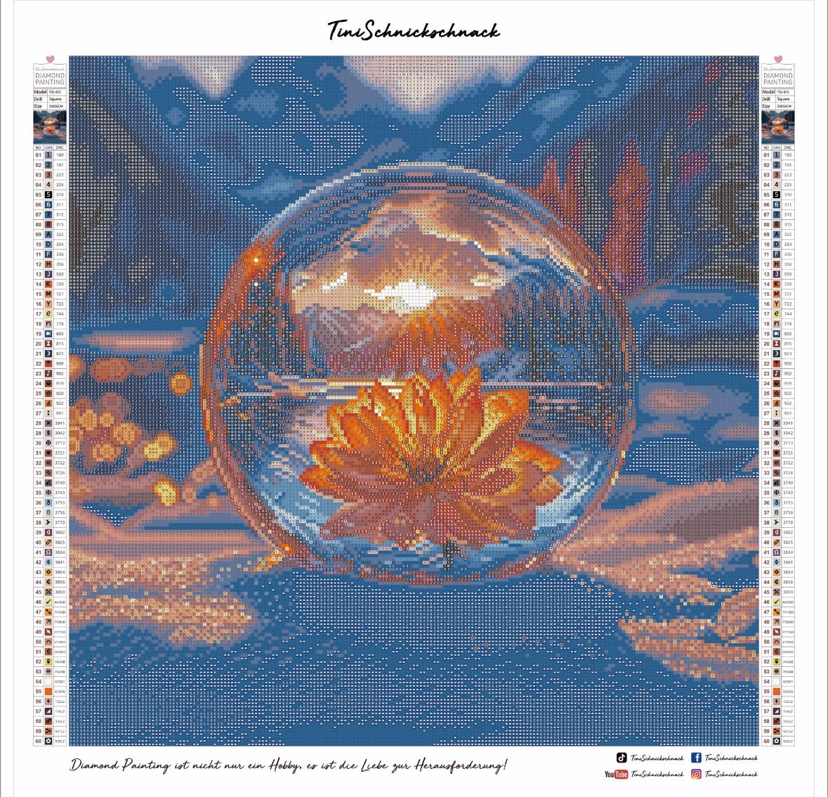 Diamond Painting Bild "Magie der Seifenblase" von TiniSchnickschnack 50x50cm (inkl. Feenstaubsteinen) TSS-872