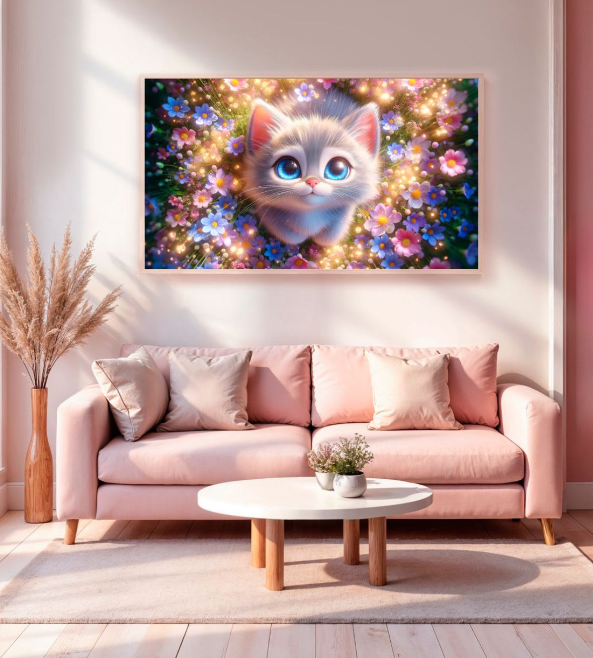 Diamond Painting XXXL Bild Kätzchen "Tracy" von AI-Artist Lexxy_ai 110x192cm (Sondersteine Special) TSS-765