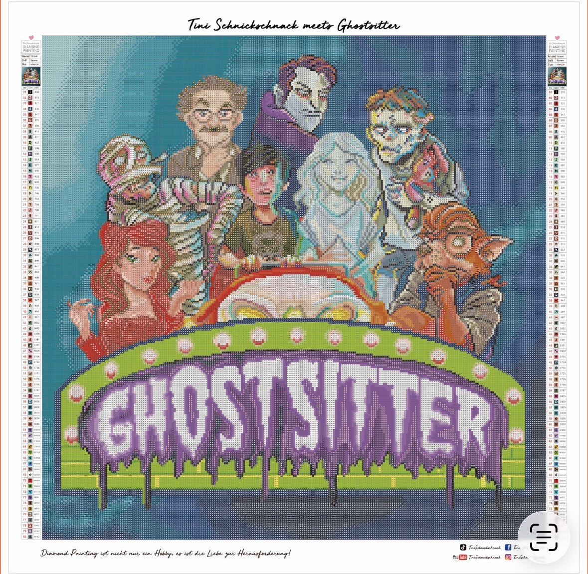 Diamond Painting Bild "Ghostsitter" by Tommy Krappweis / Artwork: Timo Grubing 60x60cm (Sondersteine-Special) TSS-840