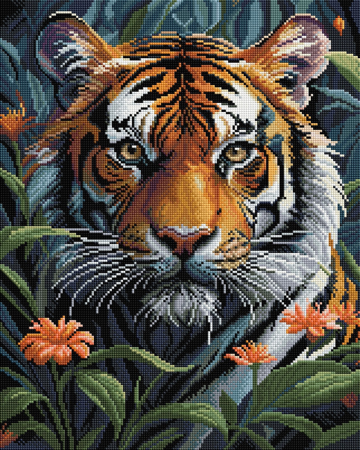 Diamond Painting Bild "Dschungel-Tiger" von TiniSchnickschnack 40x50cm (inkl. Feenstaub) TSS-788