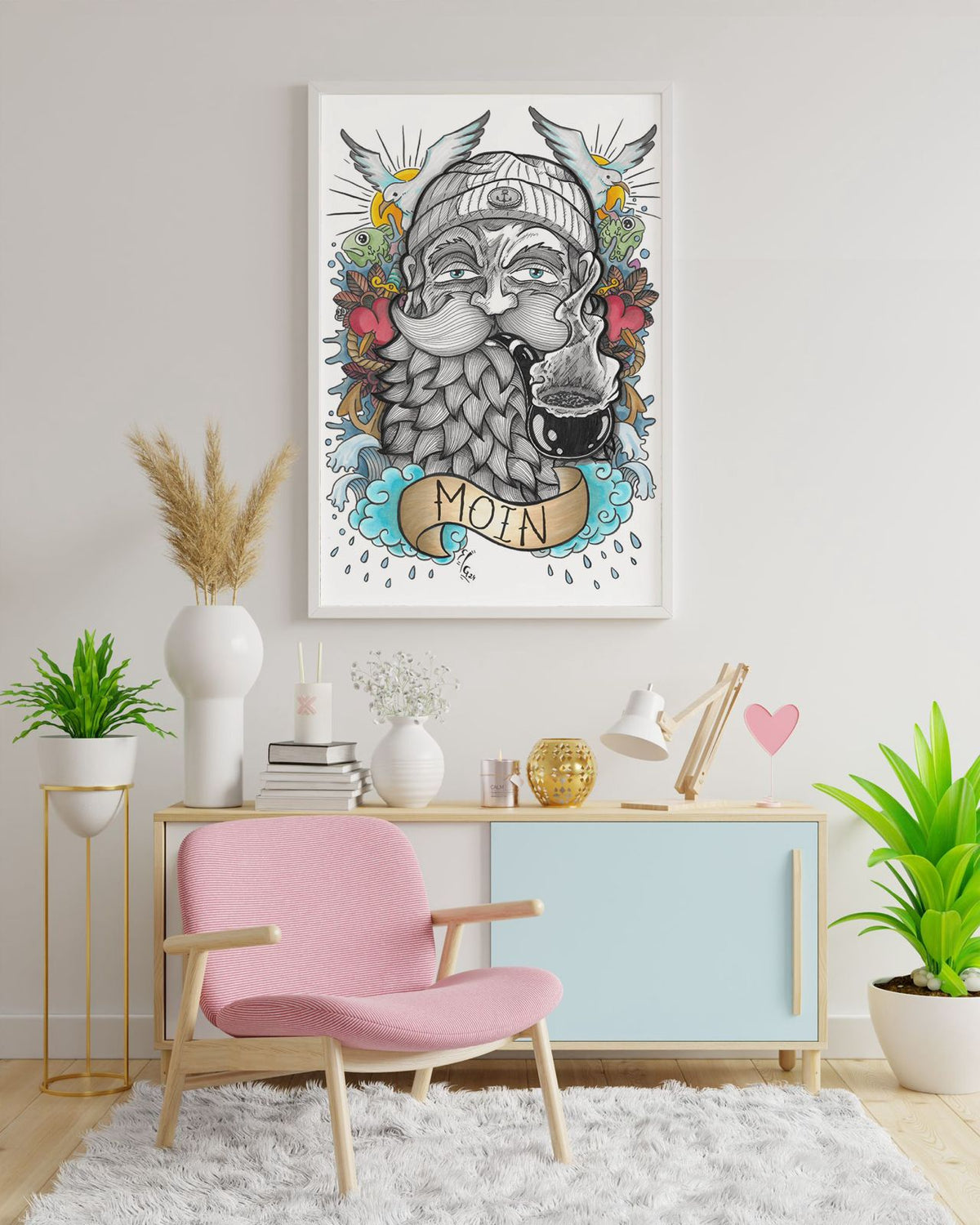 Diamond Painting Bild "Käpt'n Calm" von Artist ROGER G. 50x60cm (inkl. Feenstaub) TSS-773