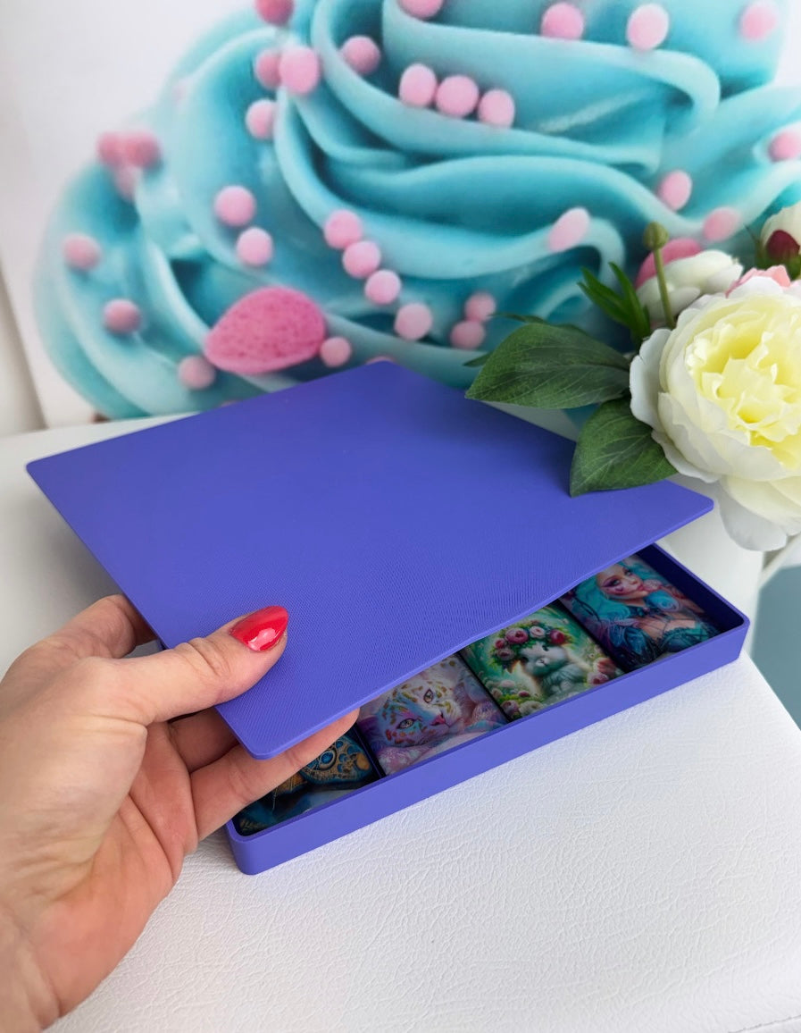 Diamond Painting Coverminder "Tablett + Deckel" 3D-Druck (Aufbewahrung) Set (lila)