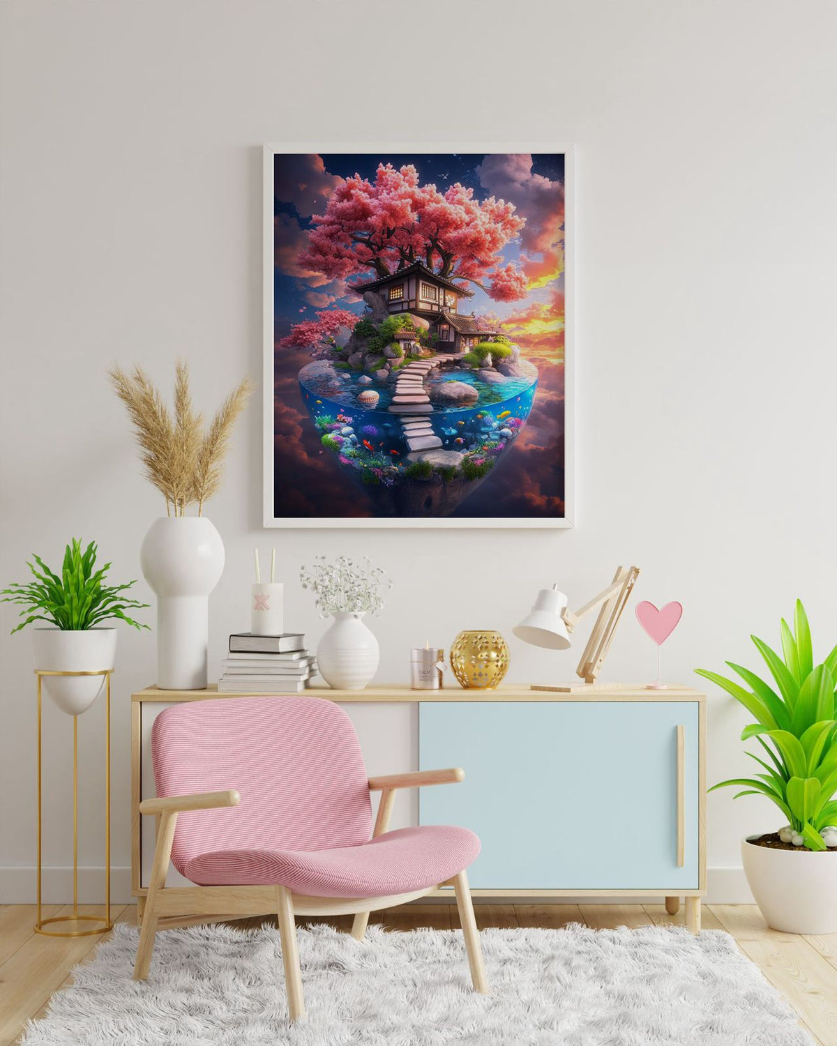 Diamond Painting Bild "Blossom Tree" von AI-Artist Bex.ai 60x80cm (inkl. Strass) TSS-536
