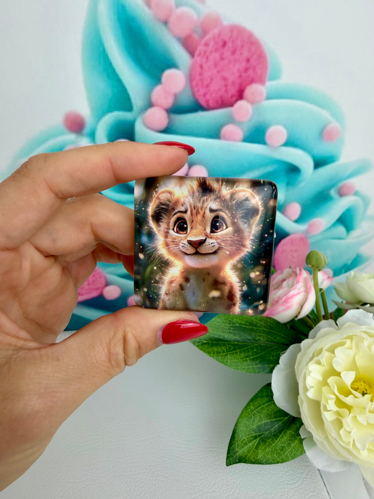 Diamond Painting Cover Minder "Baby Löwe Lucy" (CM)