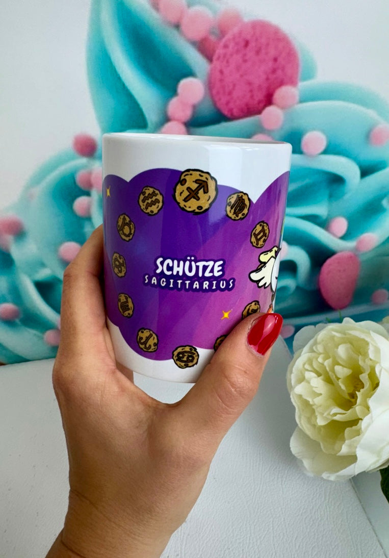 TiniSchnickschnack Pummeleinhorn Sternzeichen "SCHÜTZE" - Tasse 330ml