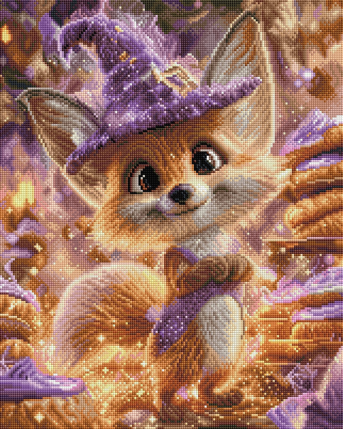 Diamond Painting Bild "Halloween Fuchs Merlin" von AI-Artist Sandrietta_ai (inkl. Feenstaub) 40x50cm TSS-864
