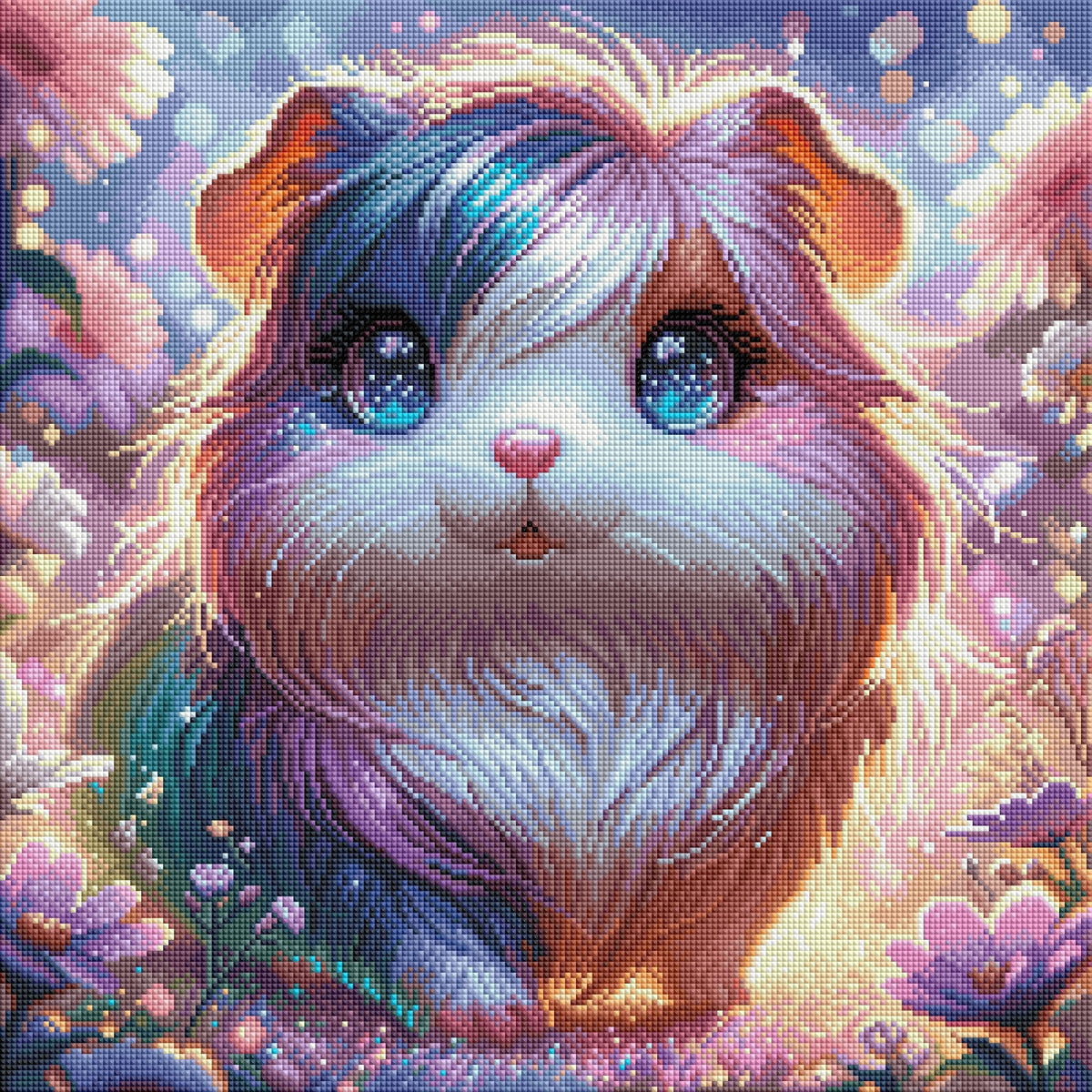 Diamond Painting Bild Meerschwein "Lilly" von AI-Artist Lexxy.ai 50x50cm (inkl. Feenstaub) TSS-760