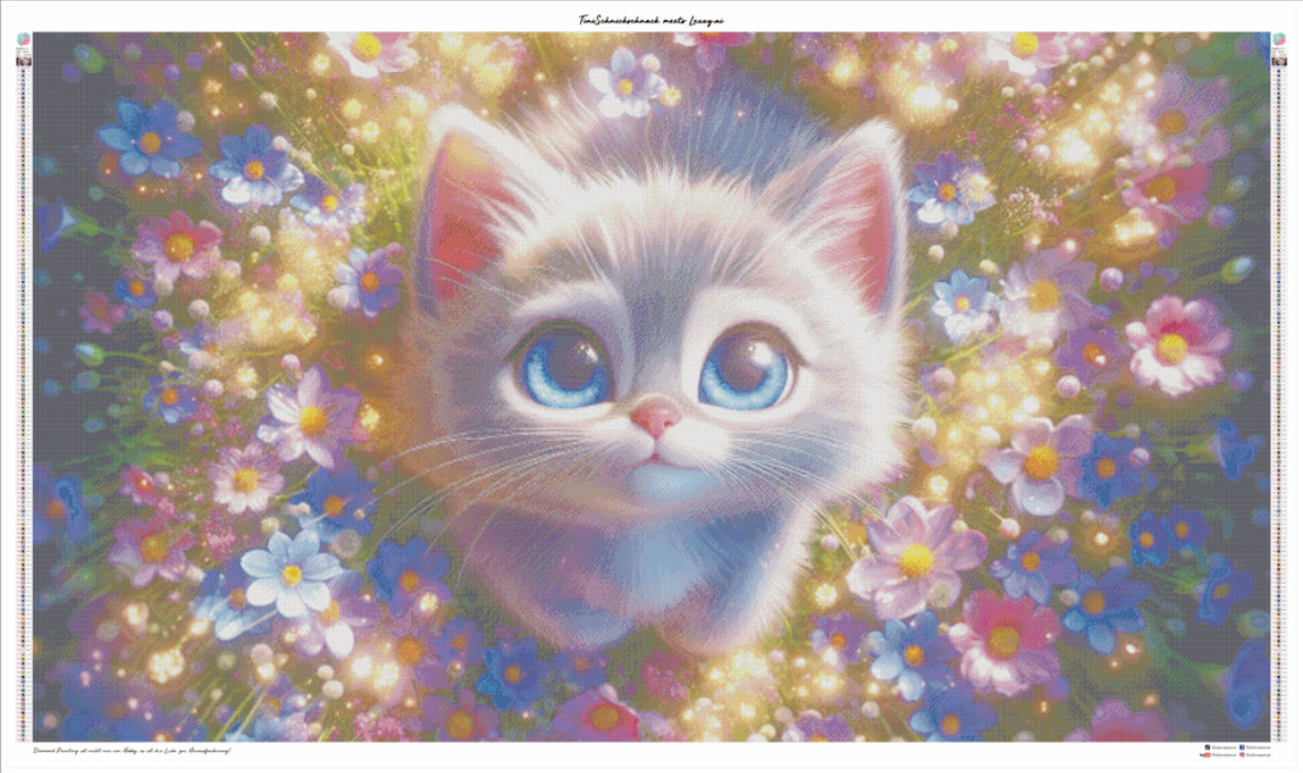 Diamond Painting XXXL Bild Kätzchen "Tracy" von AI-Artist Lexxy_ai 110x192cm (Sondersteine Special) TSS-765