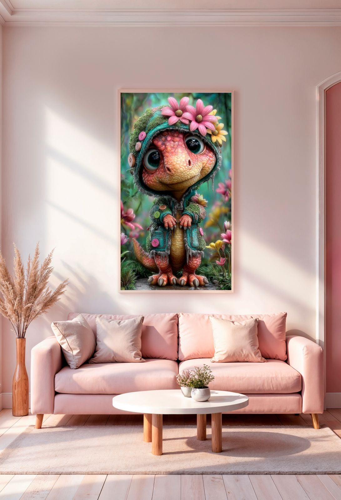 Diamond Painting Bild T-Rex "Rudy" von AI-Artist Sandrietta_ai 50x90cm (inkl. Feenstaubsteine) TSS-771