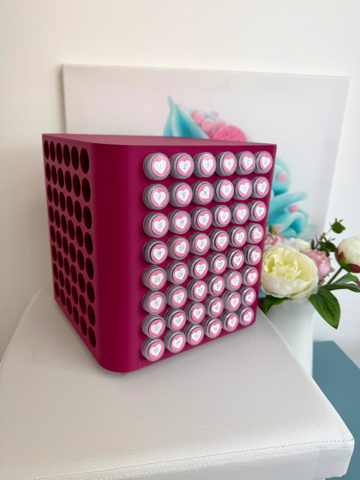 Diamond Painting "Diamond Wall Drehturm" 2.0 Steinchenturm (für 192 Dosen) - 3D-Druck (lila) NEU
