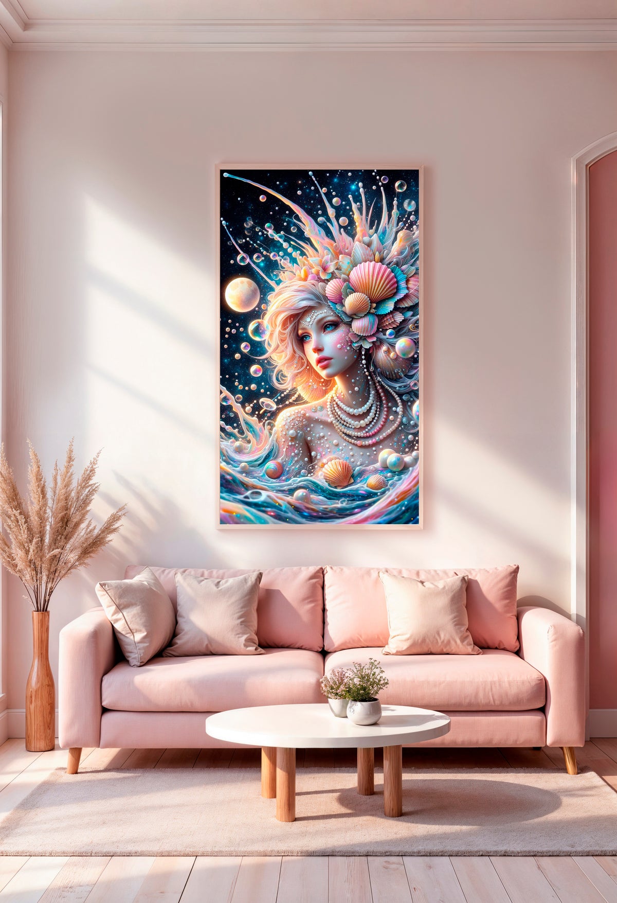 Diamond Painting XXXL Bild "Meeresgöttin Lumina" von AI-Artist Sandrietta 110x192cm (Sondersteine Special) TSS-835