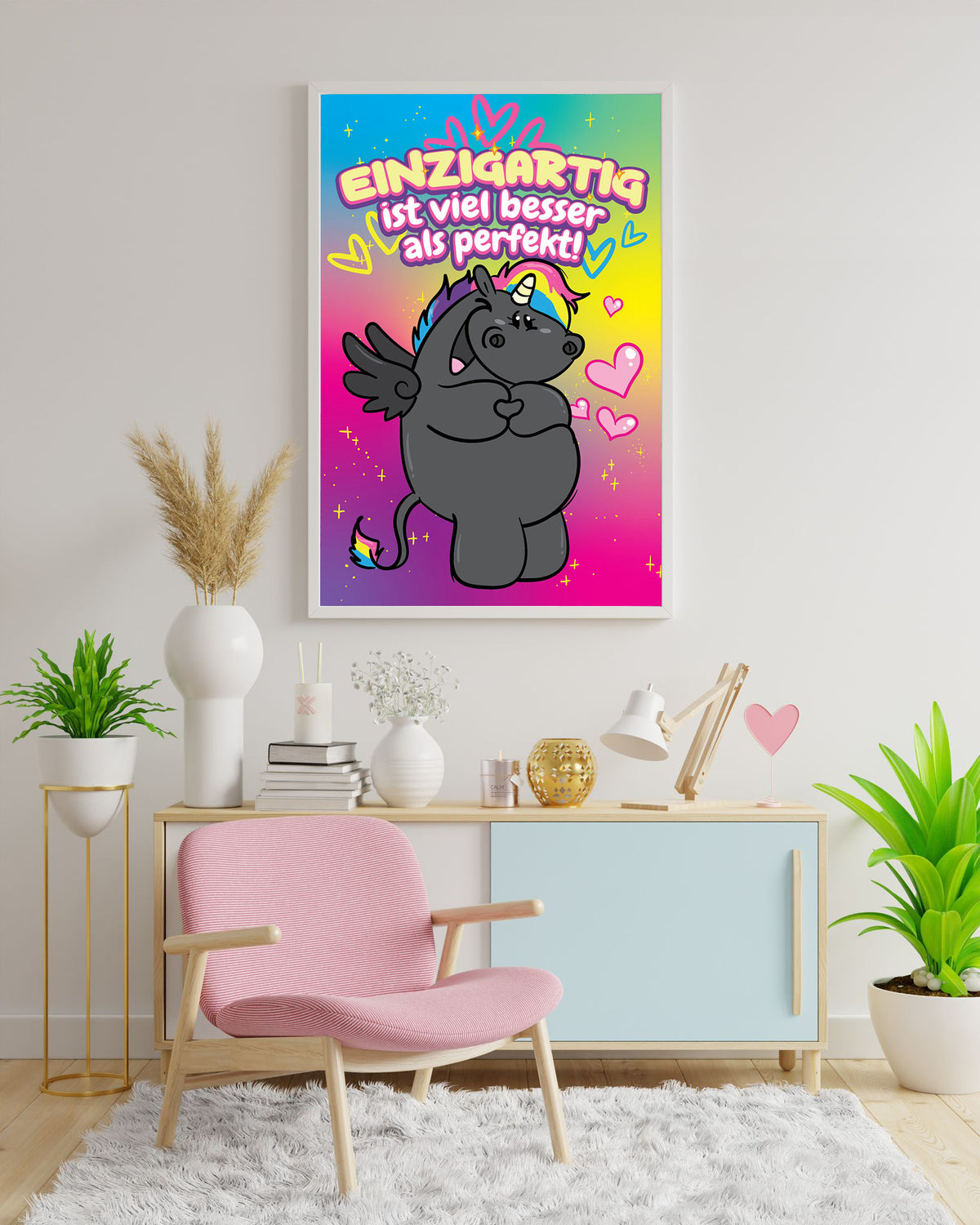 Diamond Painting Bild Runa "Einzigartig" von Pummeleinhorn 40x60cm (inkl. Neon Stones) TSS-808