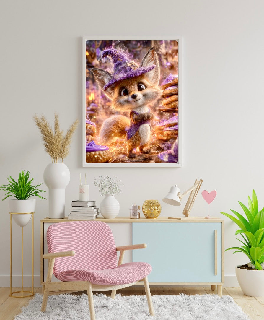 Diamond Painting Bild "Halloween Fuchs Merlin" von AI-Artist Sandrietta_ai (inkl. Feenstaub) 40x50cm TSS-864