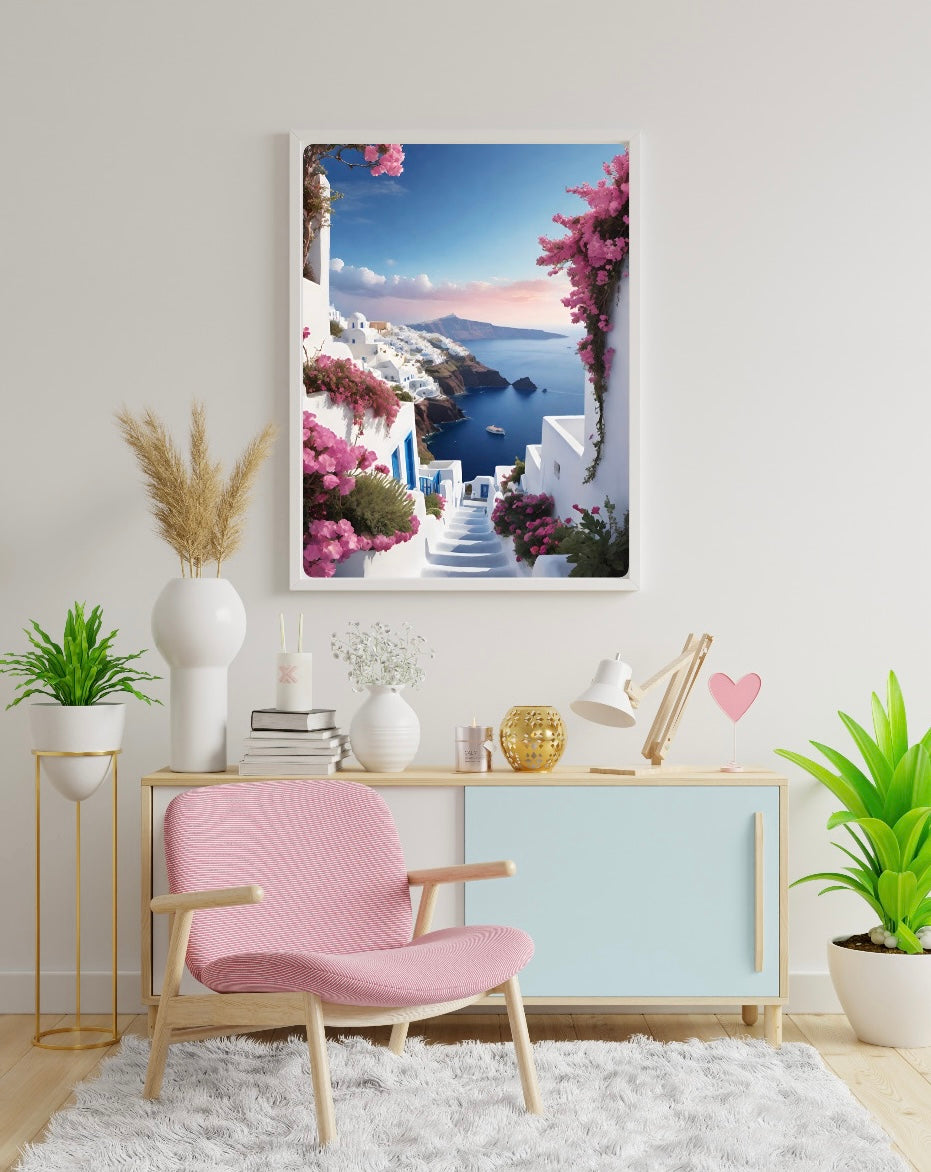 Diamond Painting Bild "Santorini Flair" von TiniSchnickschnack 50x70cm (inkl. Feenstaub) TSS-884