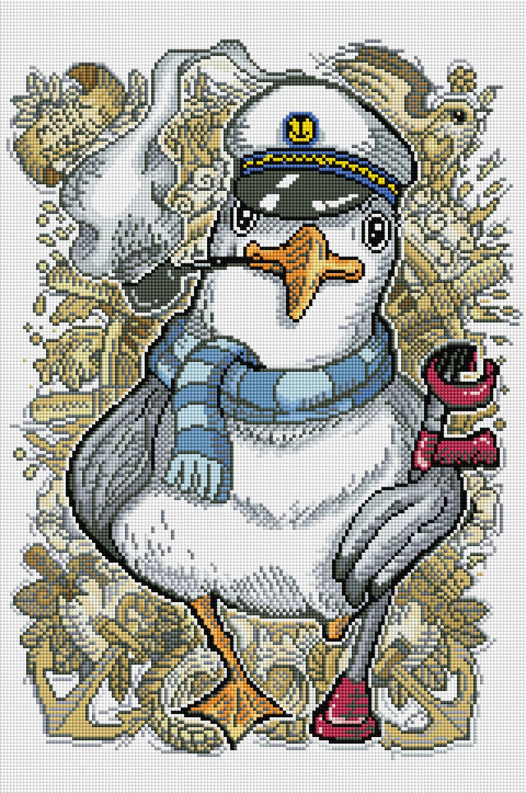 Diamond Painting Bild "Möwe inklusive" von Artist ROGER G. 40x60cm (inkl. Feenstaub) TSS-775