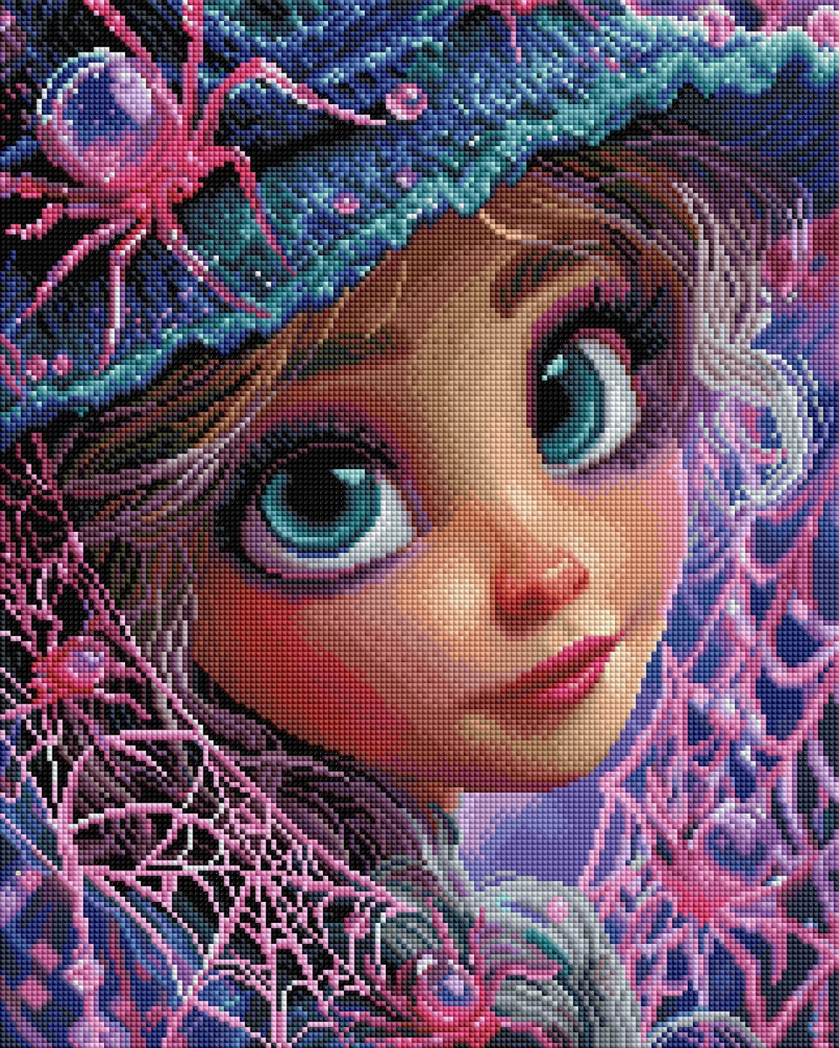 Diamond Painting Bild "Hexe Lania" von AI-Artist Sandrietta_ai (inkl. Feenstaub) 40x50cm TSS-863