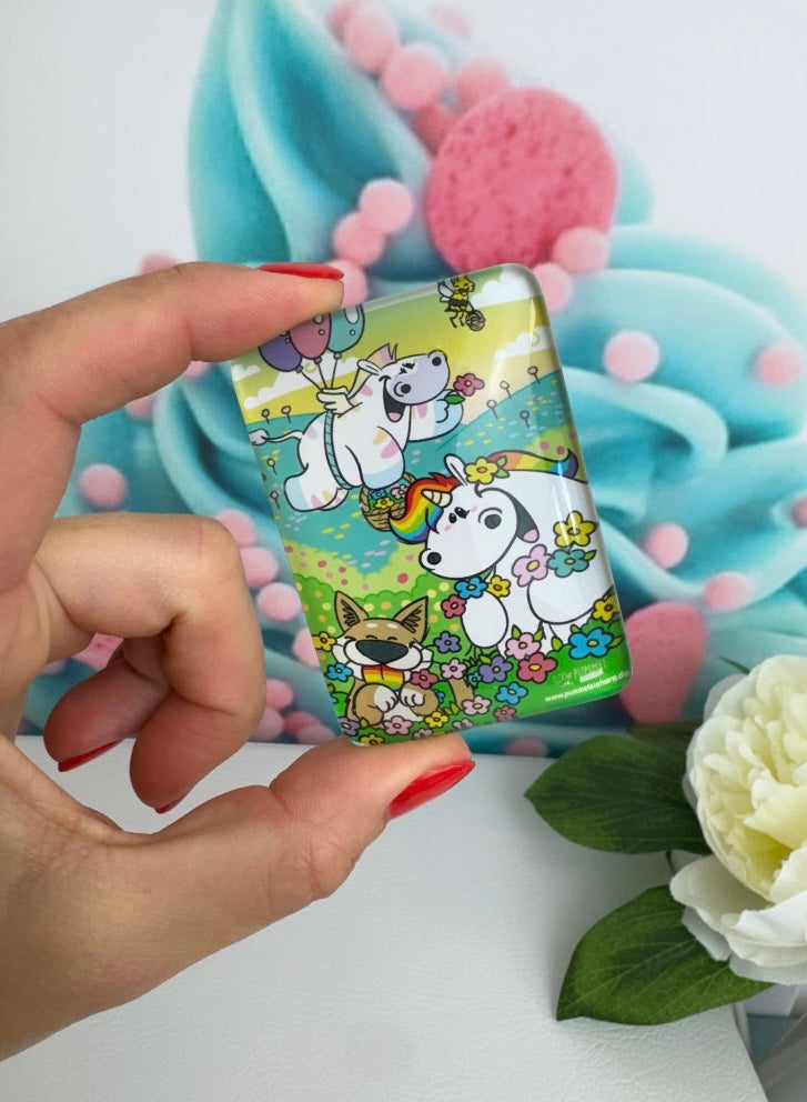 Diamond Painting Cover Minder Pummeleinhorn Jahreszeiten "Frühling" (CM)
