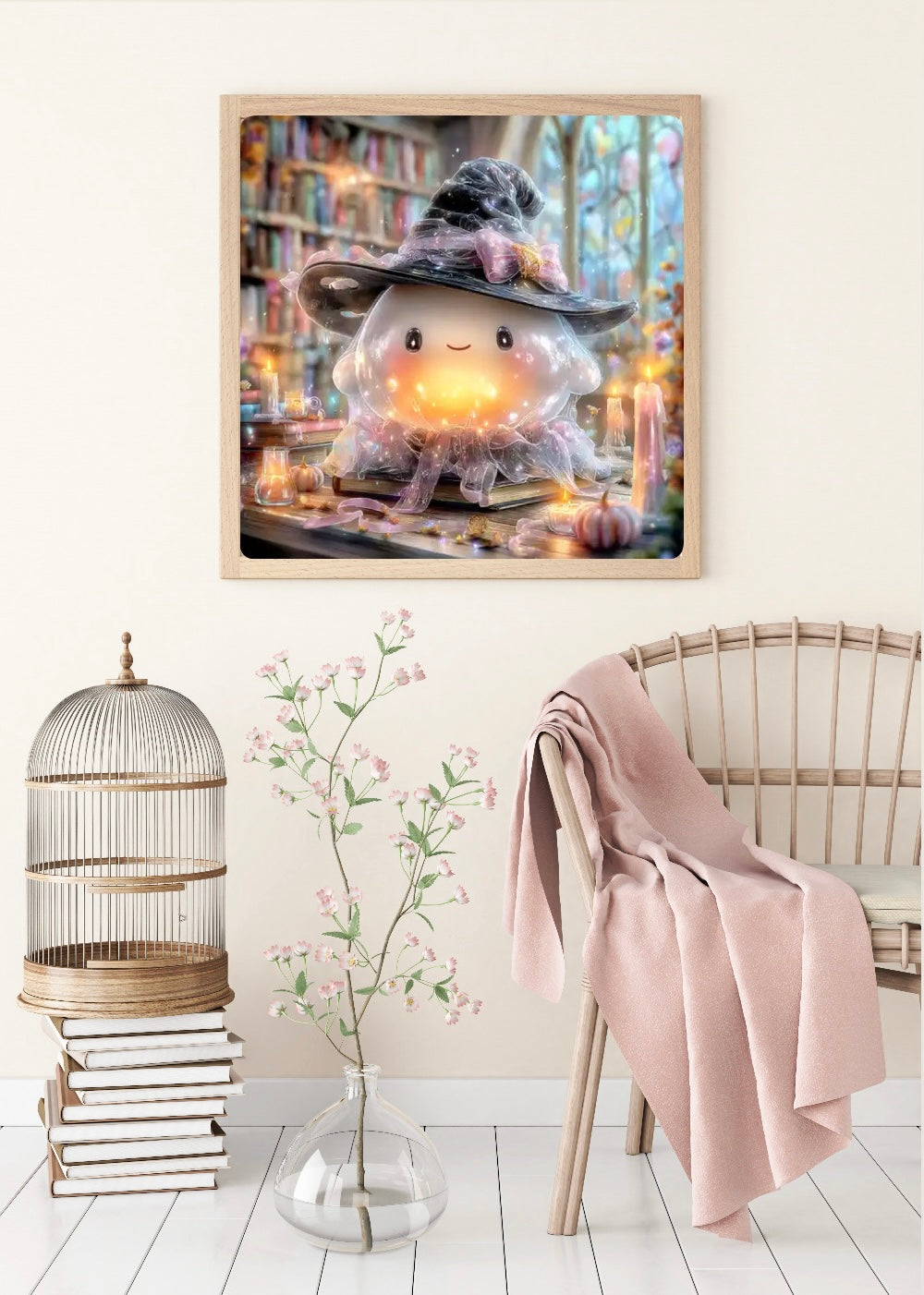 Diamond Painting Bild Halloween "Zaubergeist" von Lisa Morgan 50x50cm (Sondersteine-Special) TSS-850