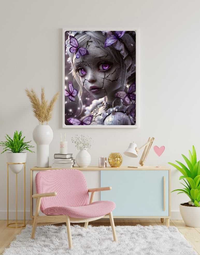 Diamond Painting Bild "Dark Violette" von AI-Artist Sandrietta_ai (inkl. Metallic) 40x60cm TSS-882