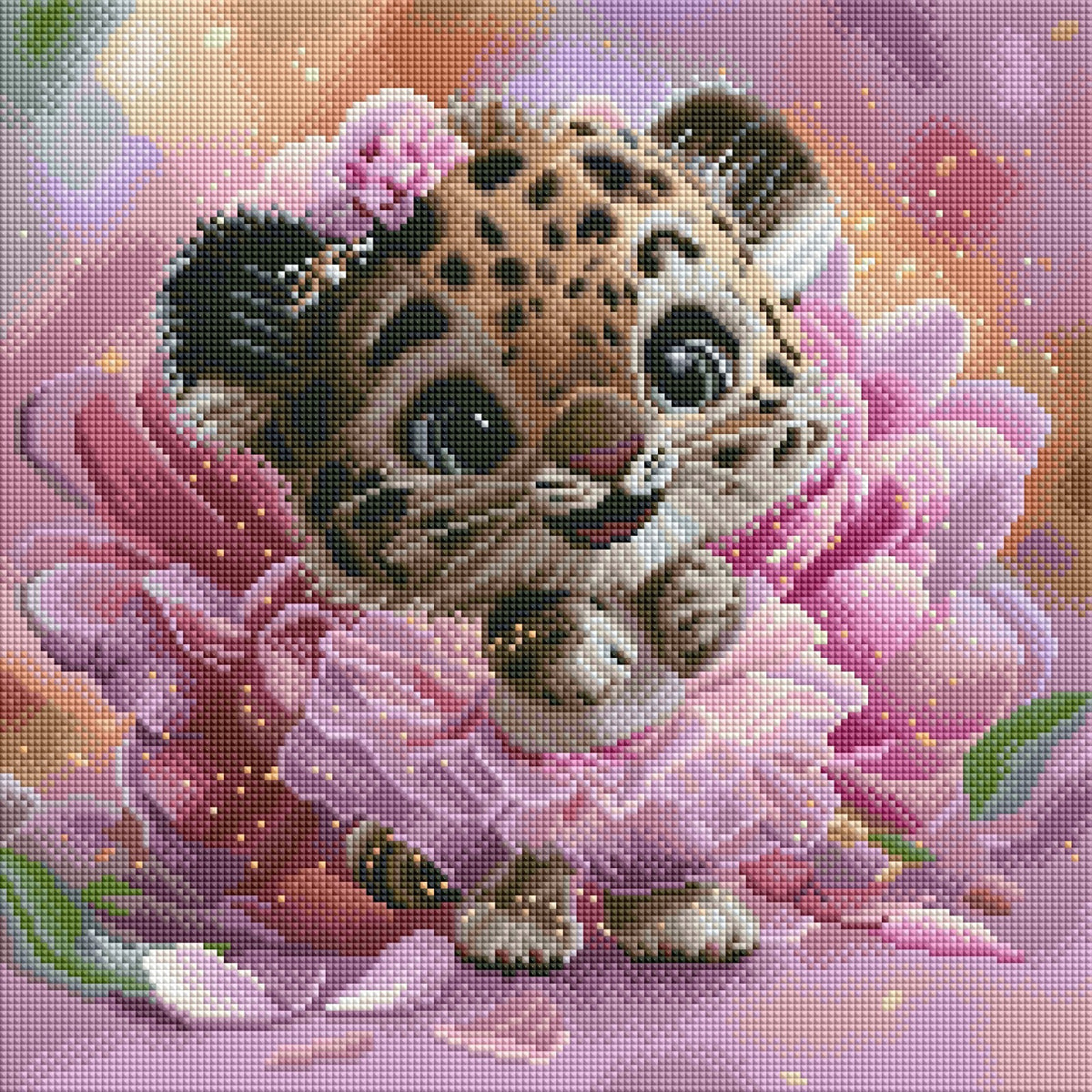 Diamond Painting Bild "Leokind Lola" von TiniSchnickschnack 40x40cm (inkl. Strass) TSS-852