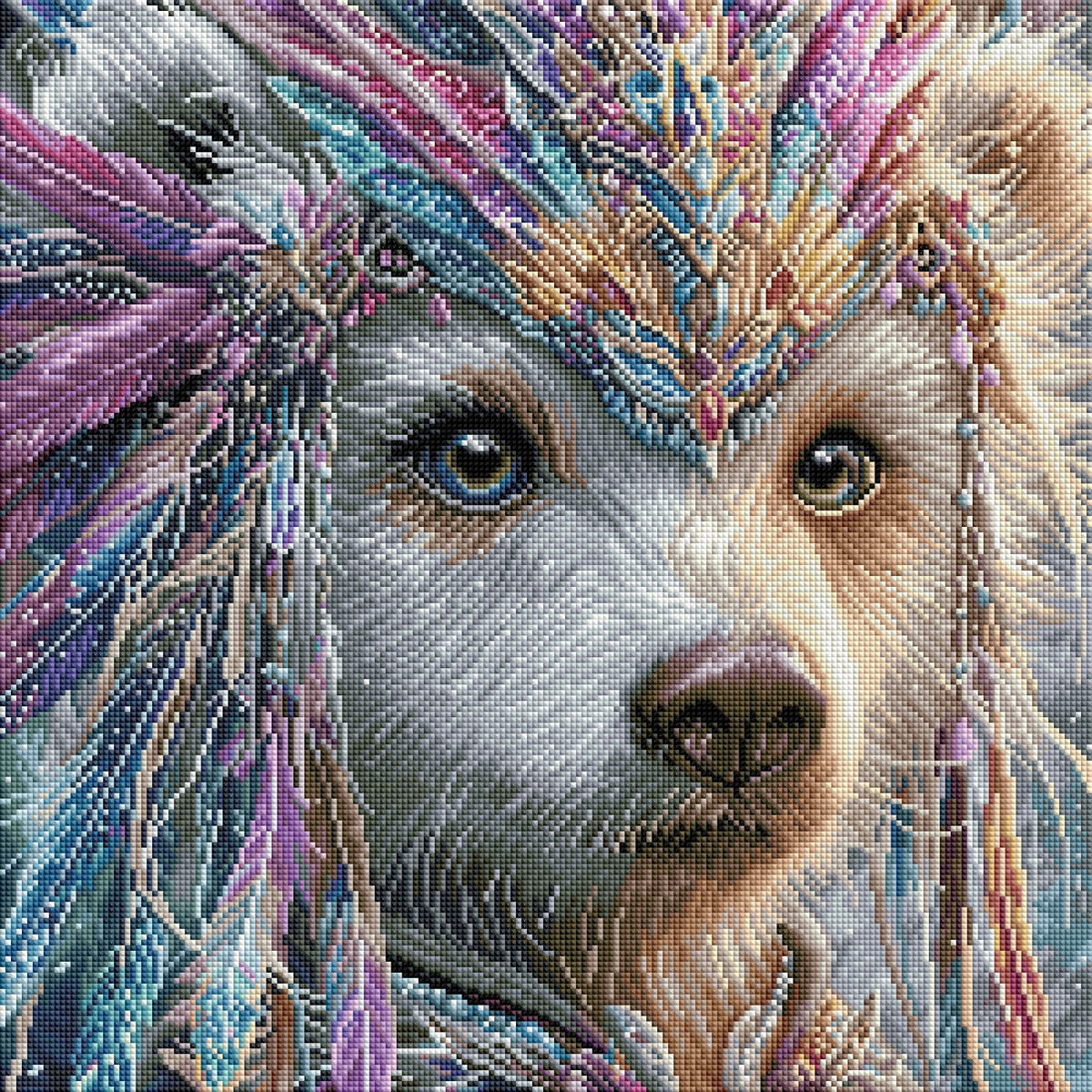 Diamond Painting Bild  „White Bear" von AI-Artist Sandrietta.ai 50x50cm (Sondersteine Special) TSS-798