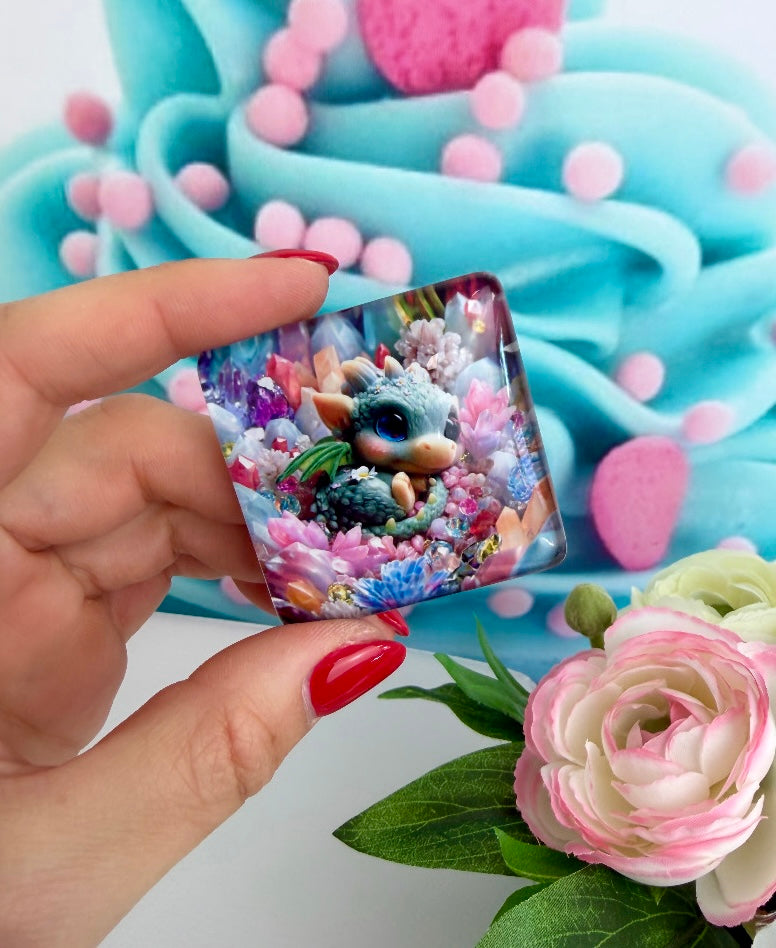 Diamond Painting Cover Minder "Funkeldrache Joshi" (CM)