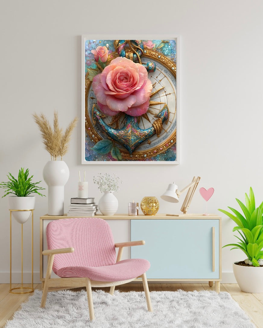 Diamond Painting Bild "Anker der Ewigkeit" von AI-Artist Sandrietta_ai (Sondersteine Special) 40x50cm TSS-802