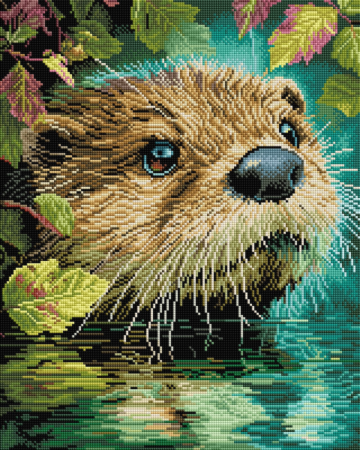 Diamond Painting Bild "Otter-Portrait" von AI-Artist Sandrietta_ai (inkl. Feenstaub) 40x50cm TSS-741