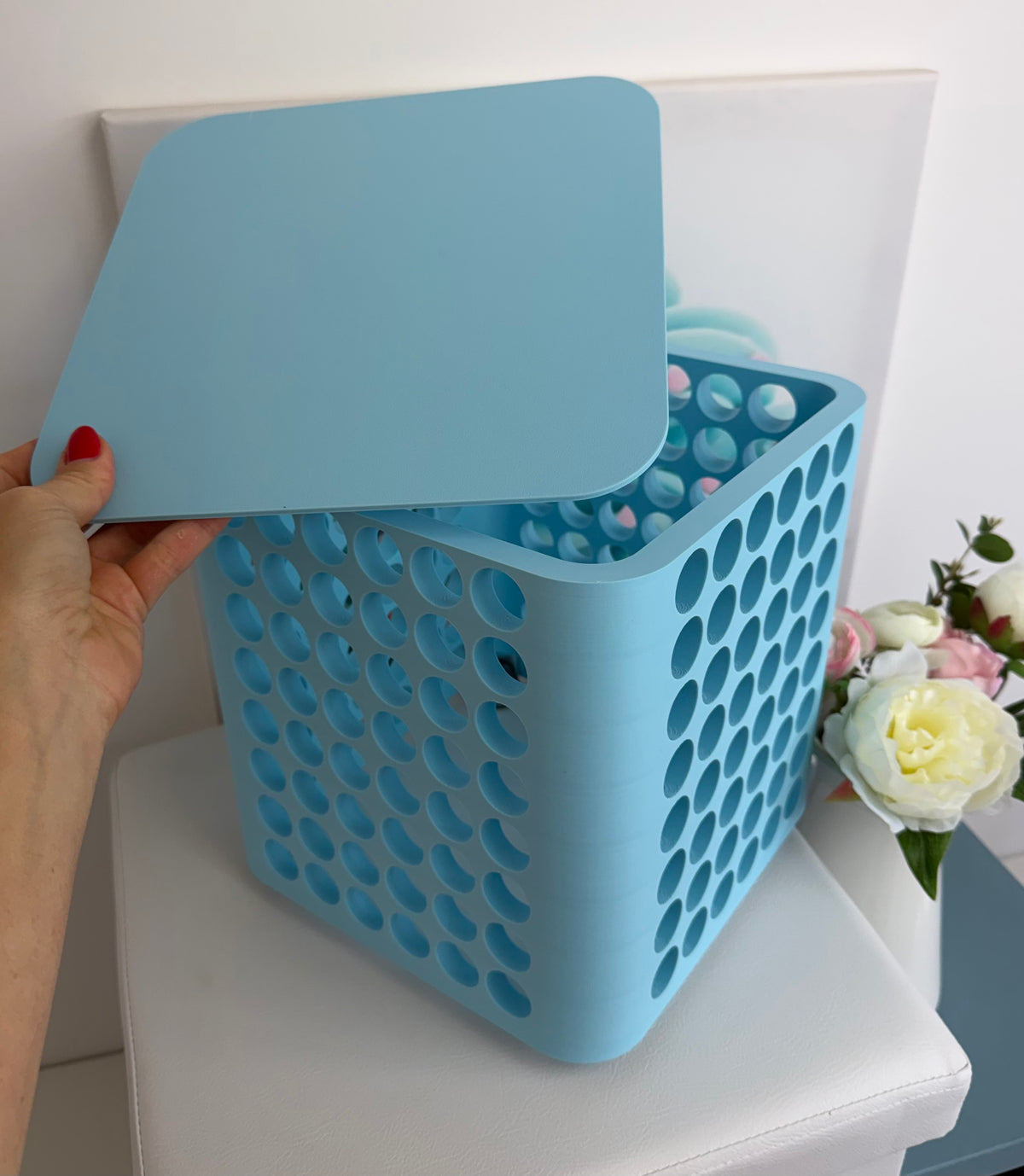 Diamond Painting "Diamond Wall Drehturm" 2.0 Steinchenturm (für 192 Dosen) - 3D-Druck (hellblau) NEU