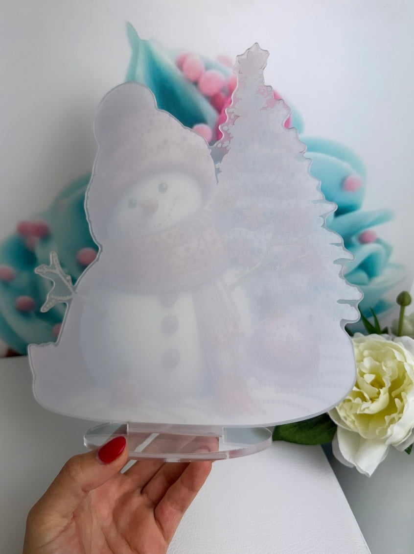 Diamond Painting XMAS Aufsteller "Sweet Snowman" 23x24cm (AH218)