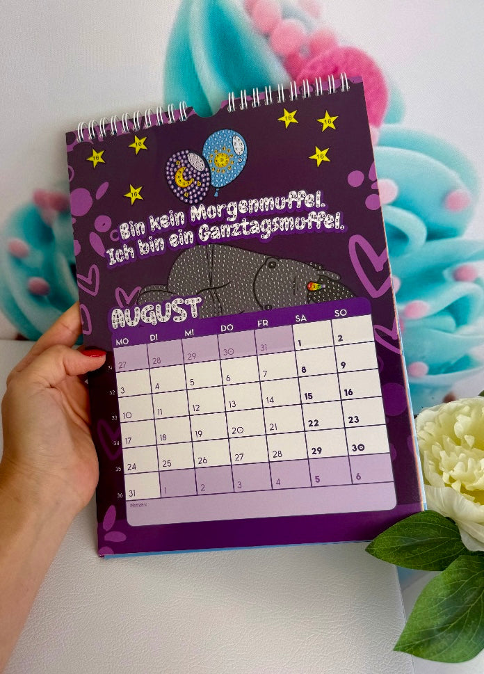 SCHNÄPPCHEN! Diamond Painting Wandkalender "Pummeleinhorn" Kalender 2026