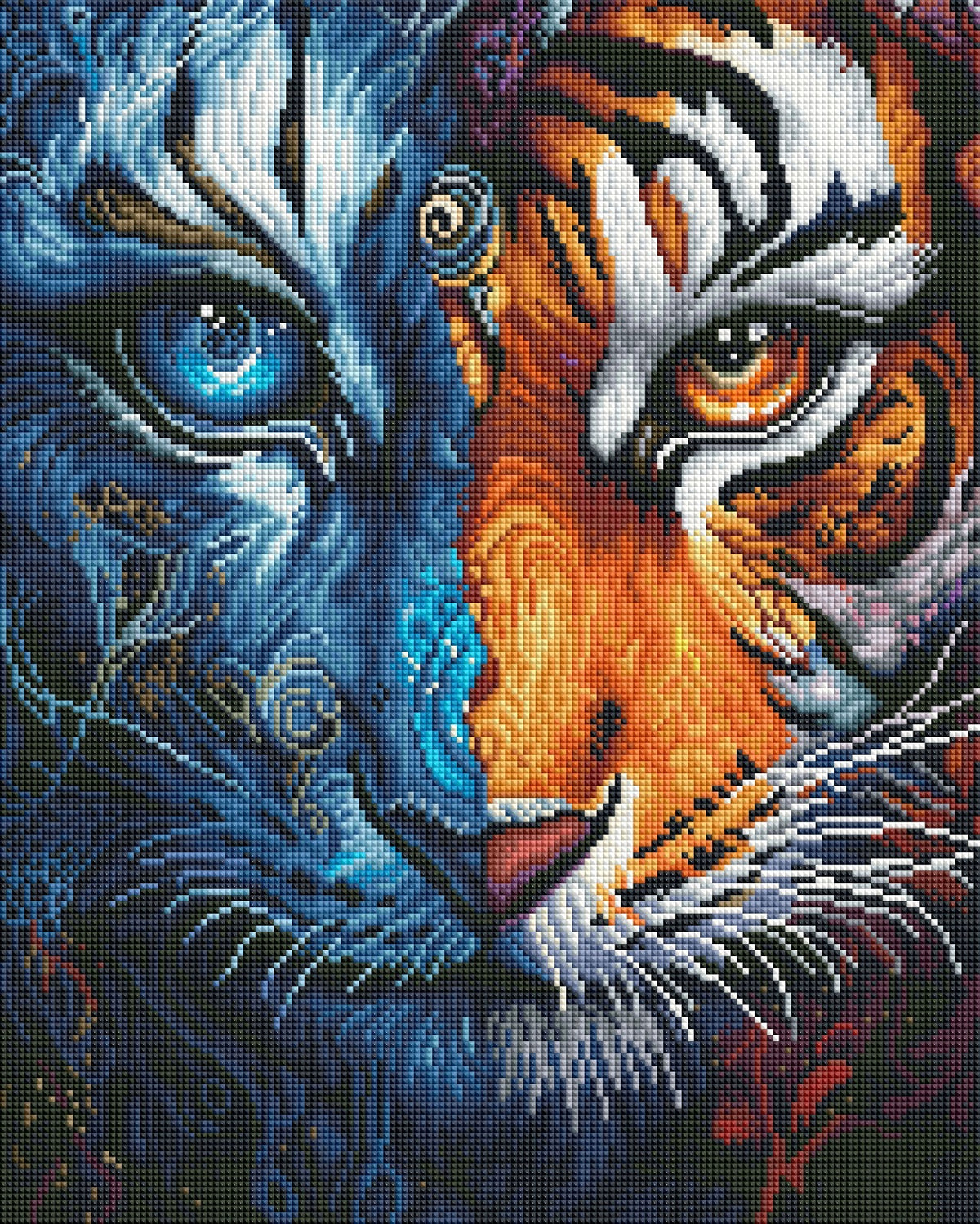 Diamond Painting Bild "Zwei Seelen" von AI-Artist Sandrietta_ai (inkl. Feenstaub) 40x50cm TSS-671