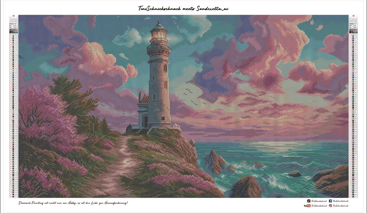 Diamond Painting Bild "Stille Küste" von AI-Artist Sandrietta 50x90cm (Sondersteine Special) TSS-812