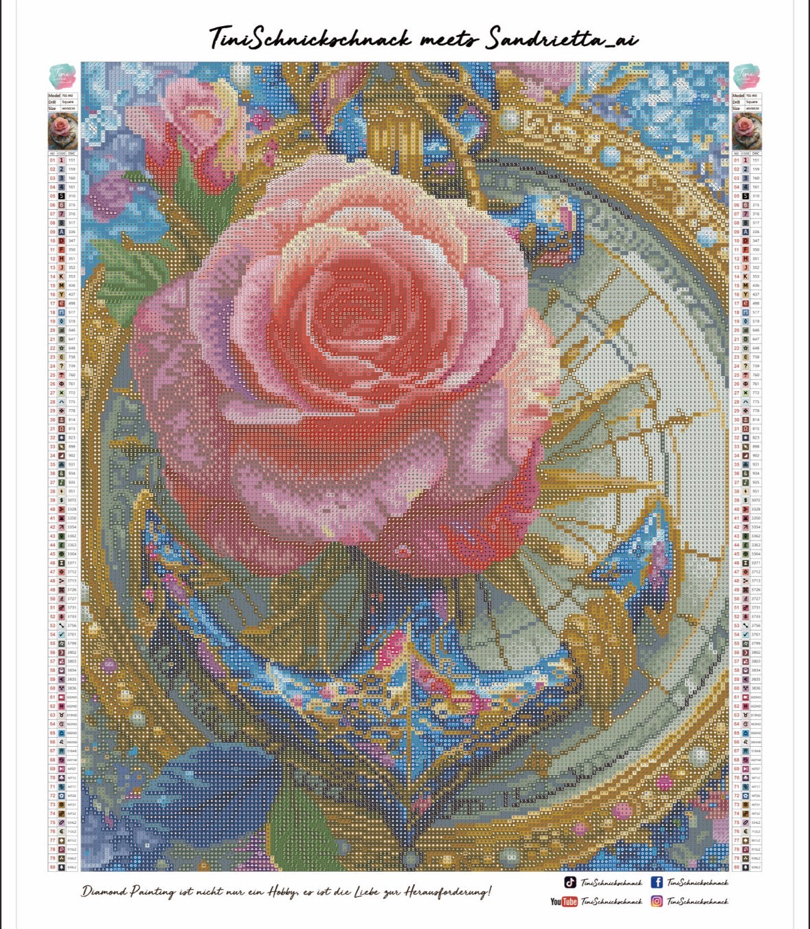 Diamond Painting Bild "Anker der Ewigkeit" von AI-Artist Sandrietta_ai (Sondersteine Special) 40x50cm TSS-802
