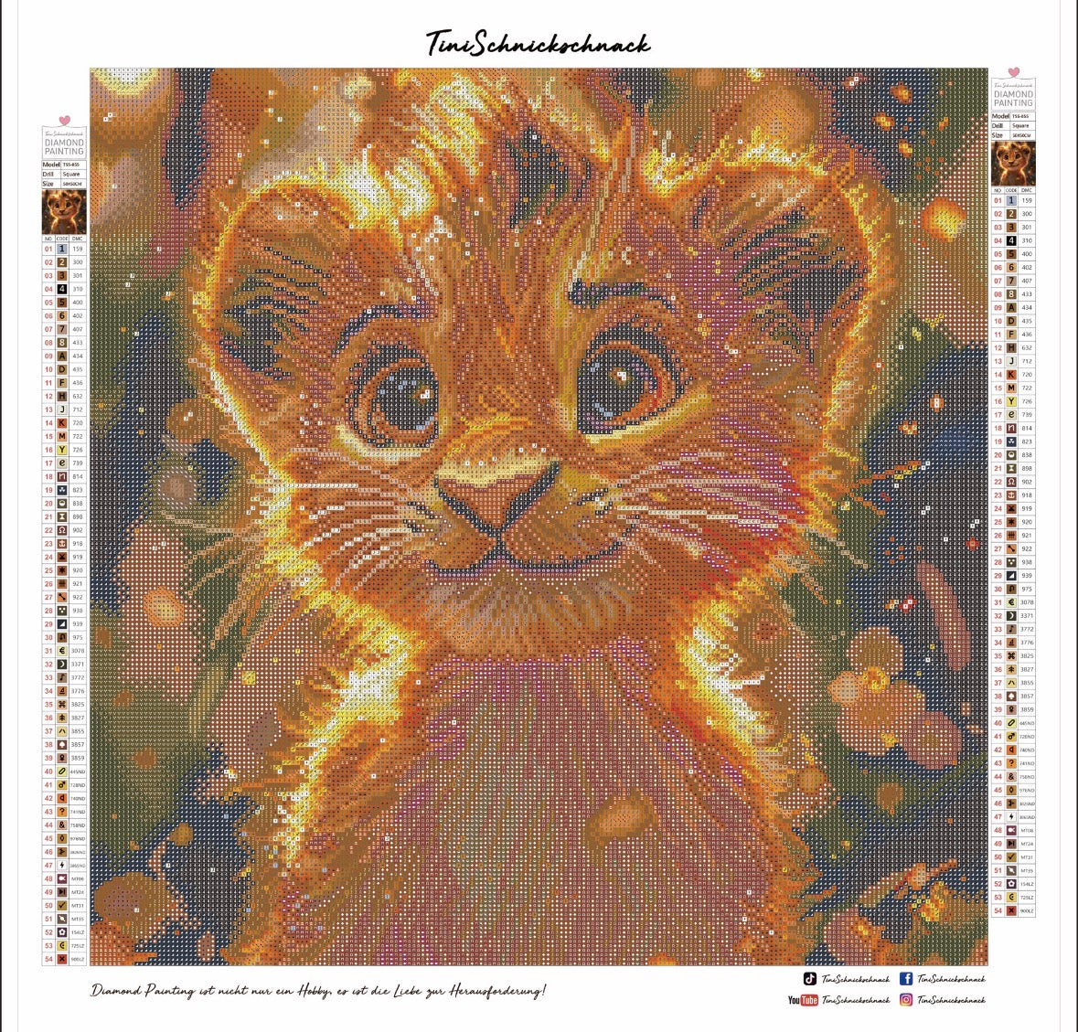 Diamond Painting Bild "Baby Löwe Lucy" von Lisa Morgan 50x50cm (inkl. Feenstaub) TSS-855