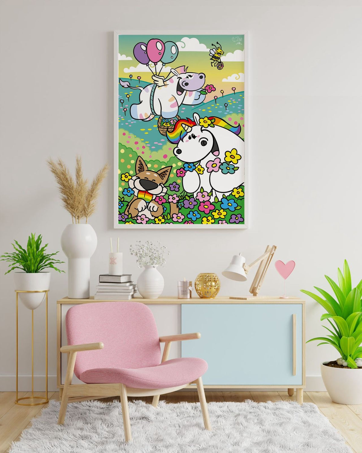 Diamond Painting Jahreszeiten Bild "Frühling" von Pummeleinhorn 40x60cm (inkl. Feenstaub)