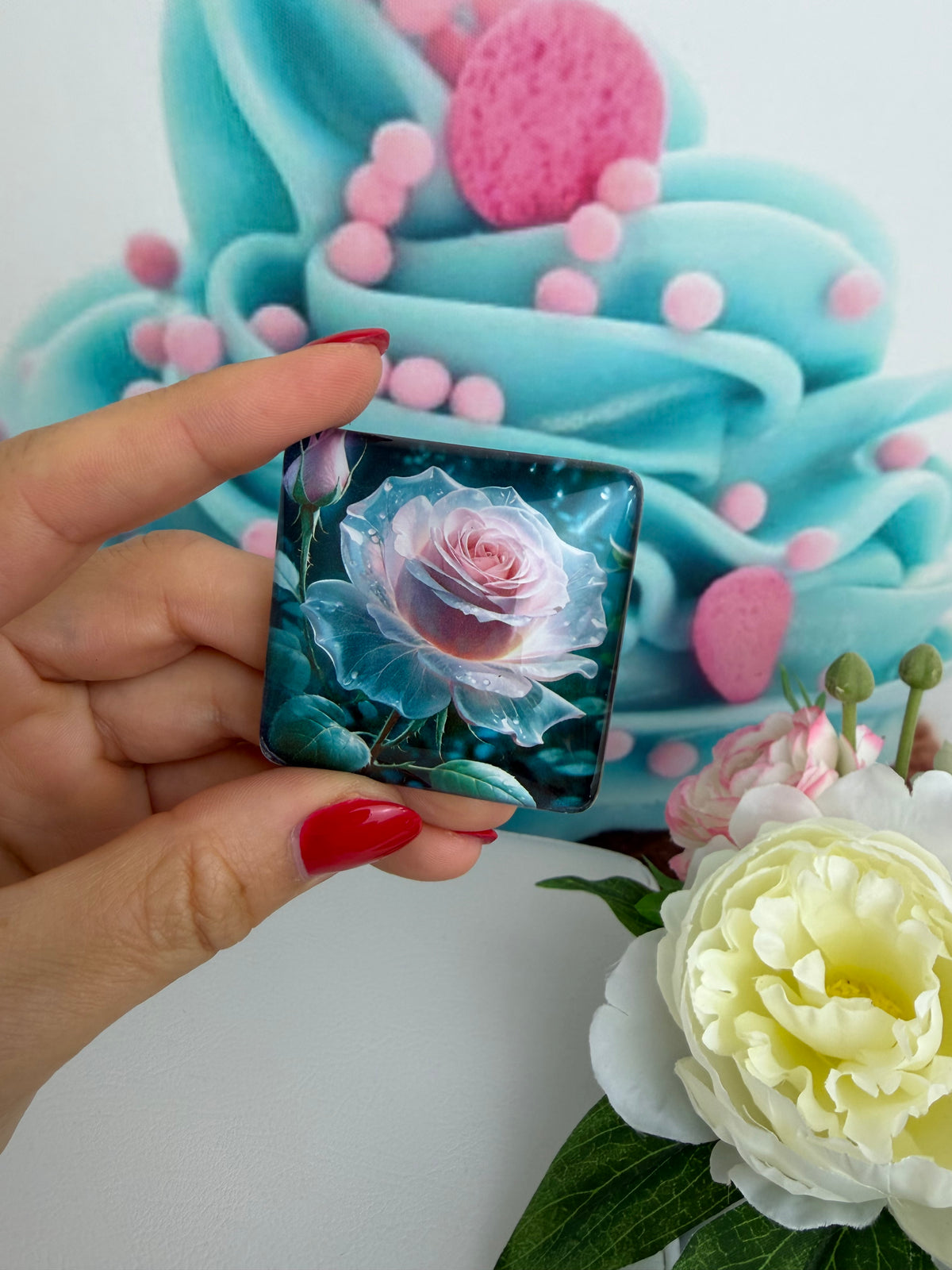 Diamond Painting Coverminder "Glasrose" (CM)
