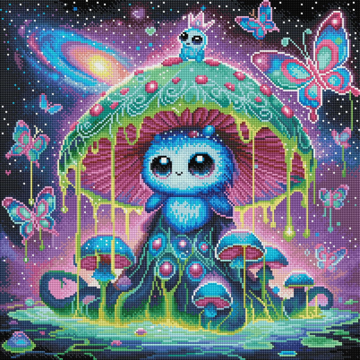 Diamond Painting Bild "Galaxy Cutie" von TiniSchnickschnack 50x50cm (Sondersteine Special) TSS-698