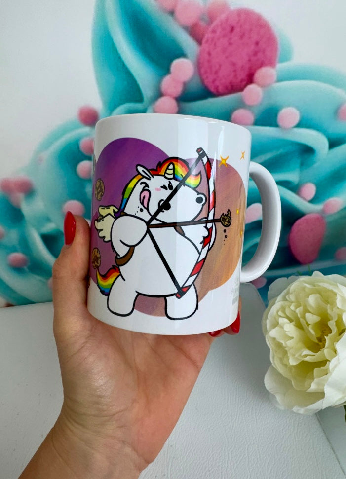 TiniSchnickschnack Pummeleinhorn Sternzeichen "SCHÜTZE" - Tasse 330ml