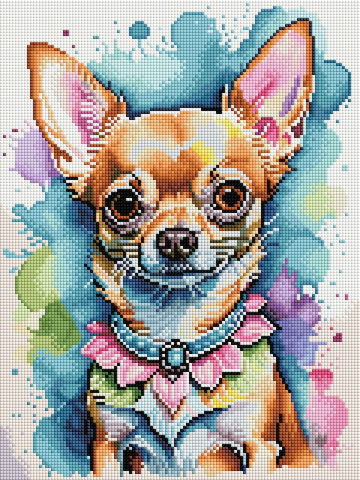 Diamond Painting Bild „Chihuahua Chico“ von TiniSchnickschnack (inkl. Feenstaub) 30x40cm TSS-735