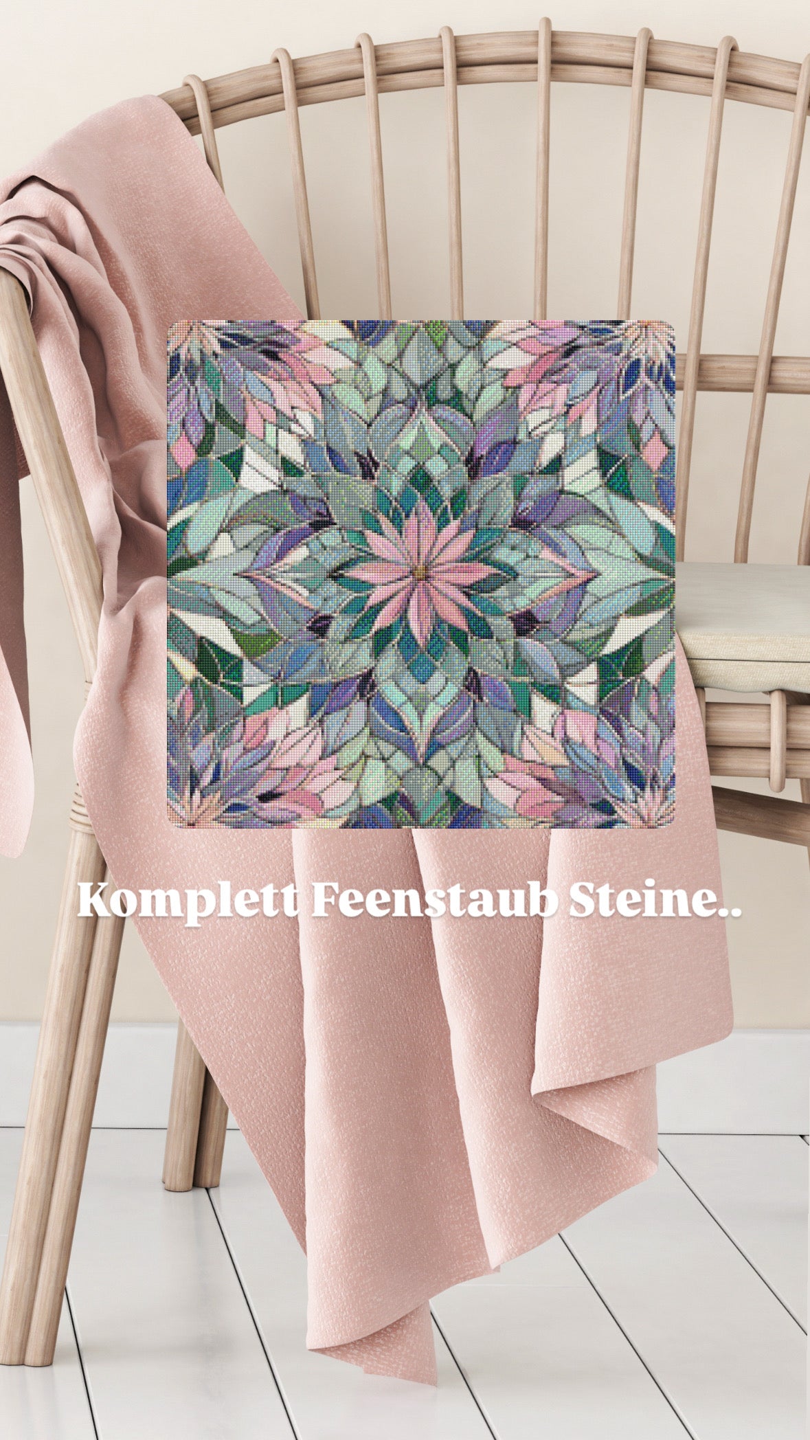 Diamond Painting Bild "Mandala-Dream" von TiniSchnickschnack 50x50cm (wahlweise Full Feenstaub TSS-826 oder Full Strass TSS-827)