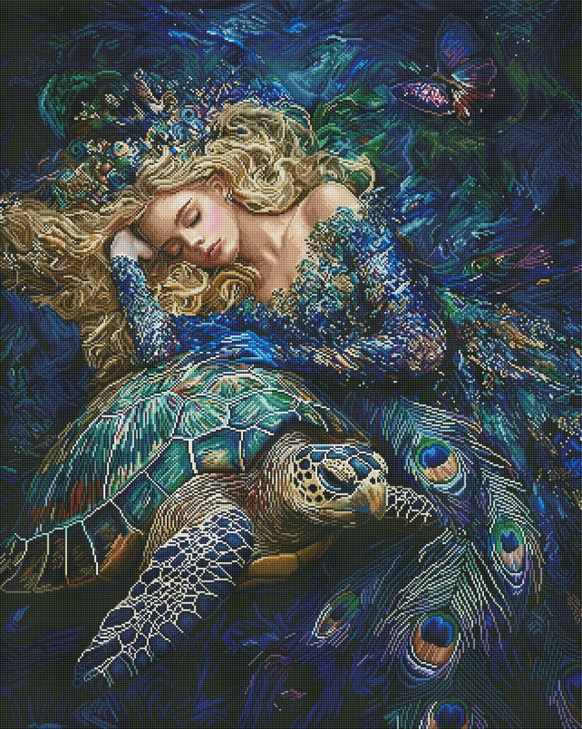 Diamond Painting XL Bild "Magic Dream" von AI-Artist Sandrietta_ai (inkl. Feenstaub) 80x100cm TSS-667