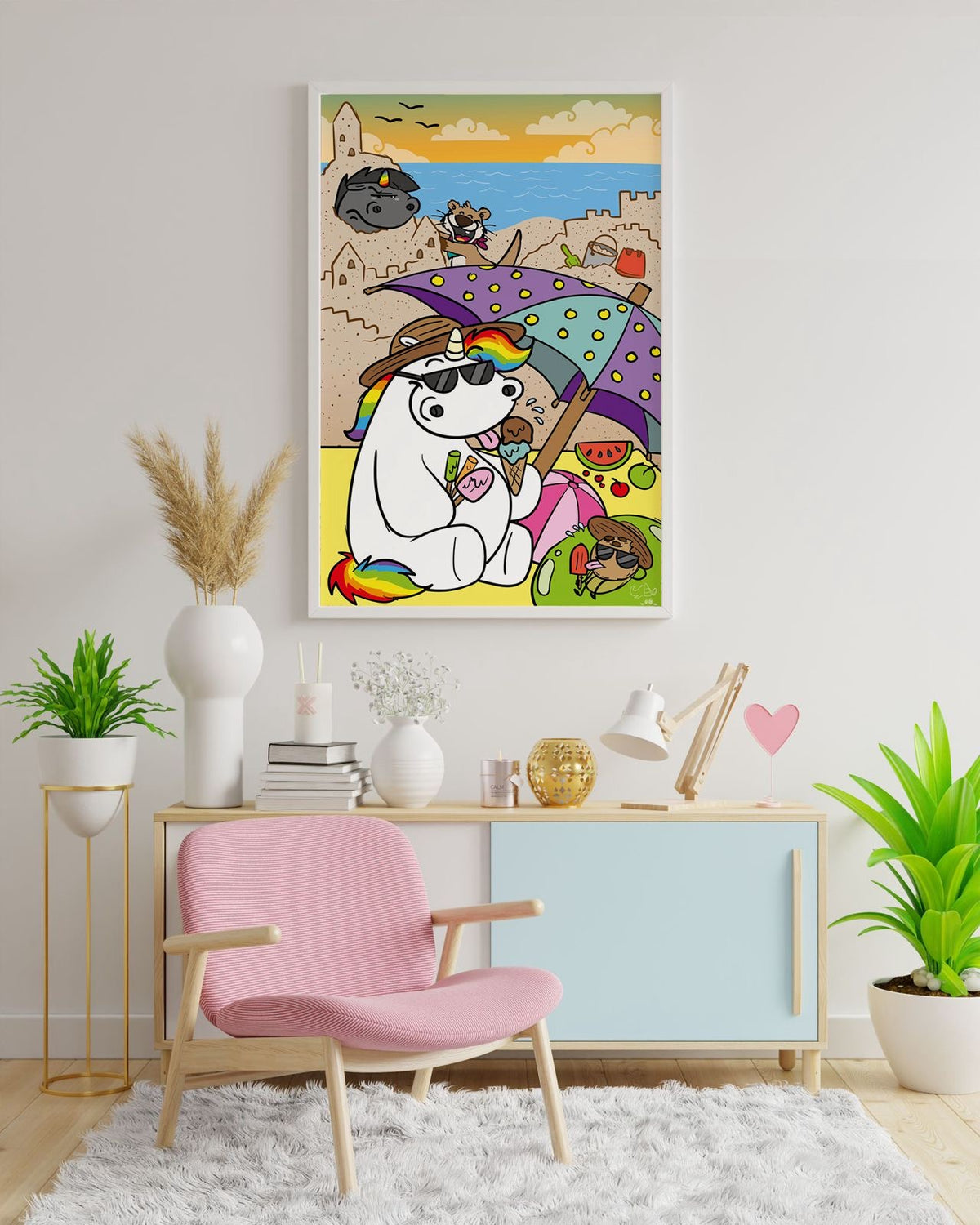 Diamond Painting Jahreszeiten Bild "Sommer" von Pummeleinhorn 40x60cm (inkl. Feenstaub)