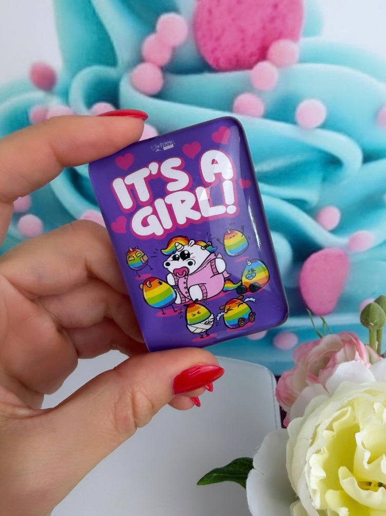 Diamond Painting Pummeleinhorn Coverminder "It´s a Girl" (CM)