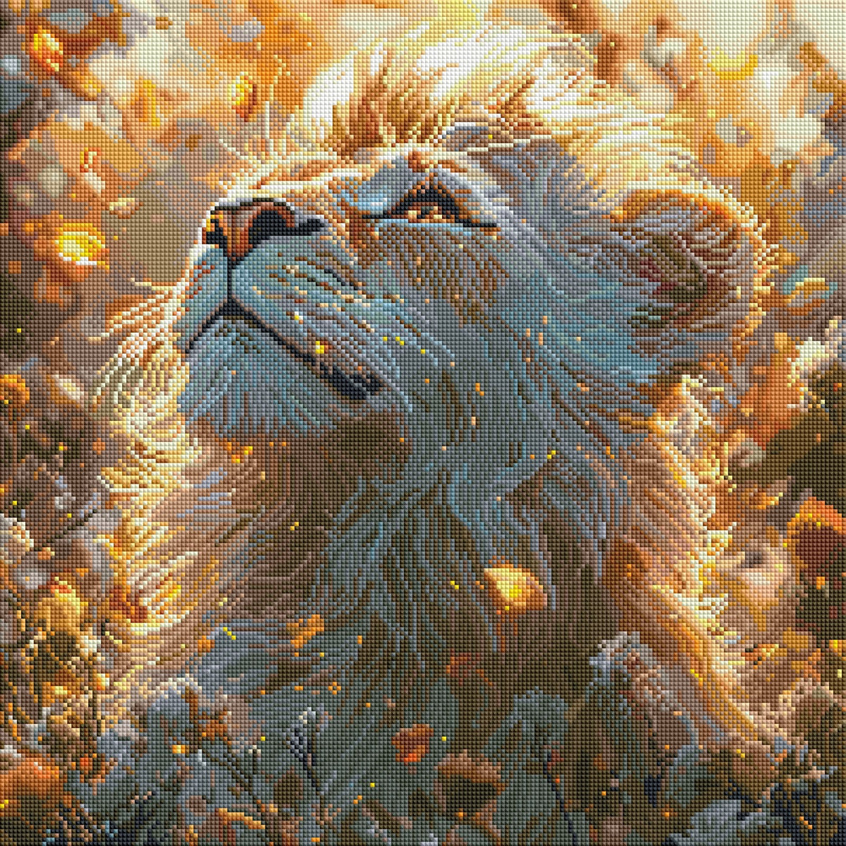 Diamond Painting Bild "Löwenkönig" von Lisa Morgan 50x50cm (inkl. Feenstaub) TSS-857