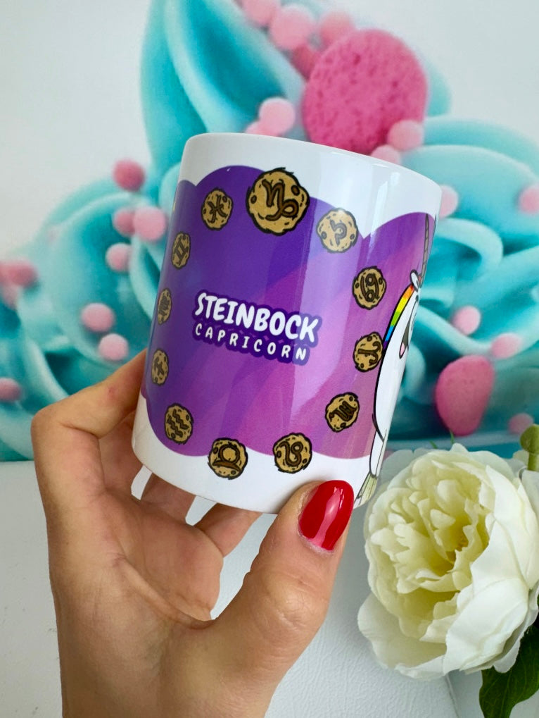 TiniSchnickschnack Pummeleinhorn Sternzeichen "STEINBOCK" - Tasse 330ml