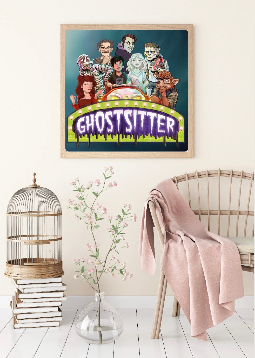 Diamond Painting Bild "Ghostsitter" by Tommy Krappweis / Artwork: Timo Grubing 60x60cm (Sondersteine-Special) TSS-840