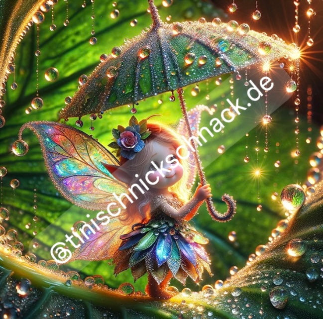 Diamond Painting Bild "Elfe Mira" von AI-Artist Sandrietta_ai  (90 Farben) 70x70cm TSS-373