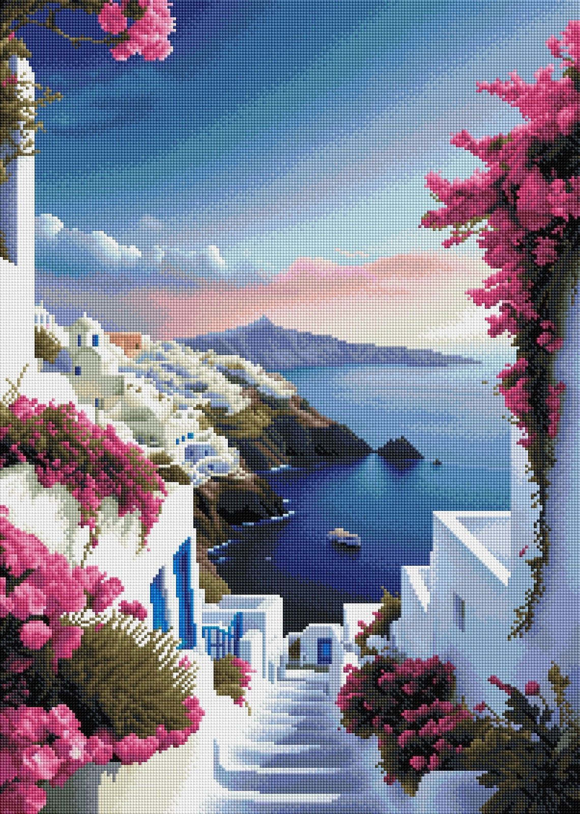 Diamond Painting Bild "Santorini Flair" von TiniSchnickschnack 50x70cm (inkl. Feenstaub) TSS-884