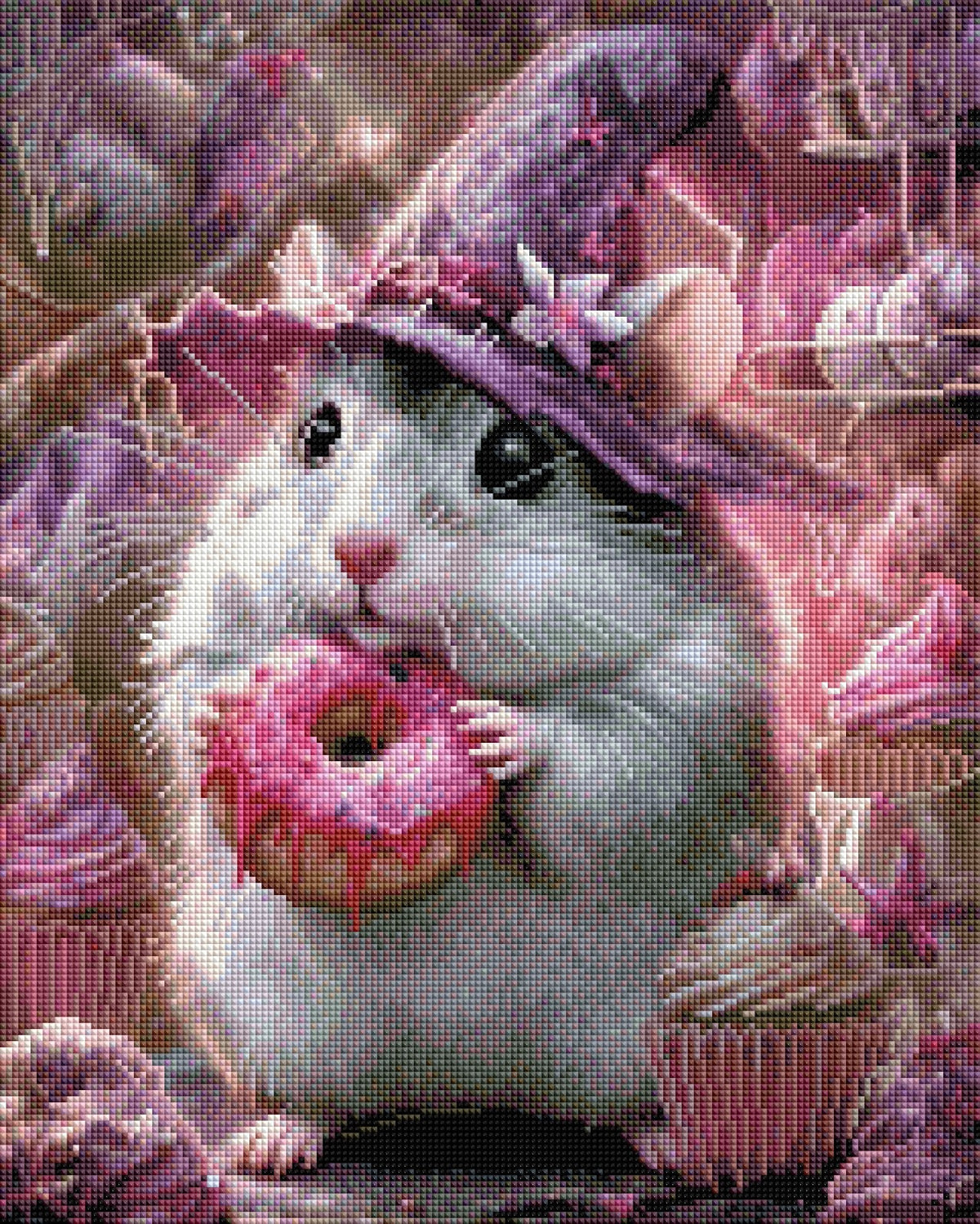Diamond Painting Bild "Halloween Hamster Sally" von AI-Artist Sandrietta_ai (inkl. Feenstaub) 40x50cm TSS-865